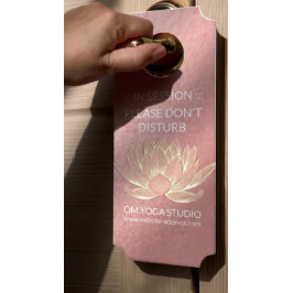 Colgador Para Puertas Rosa Gold Lotus Yoga Studio Instructor de Meditaci