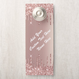 Colgador Para Puertas Rosa Purpurina de oro Personalizado espumoso colga