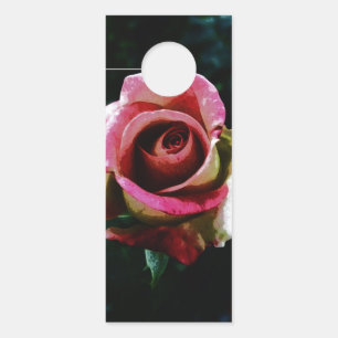 Colgador Para Puertas Rosa roja pintada de petróleo