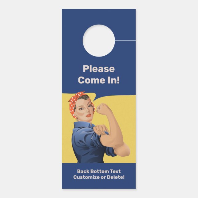 Colgador Para Puertas Rosie the Riveter (Reverso)