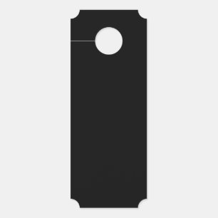 Colgador Para Puertas Rótulo de entrada colgante negro y sólido minimali