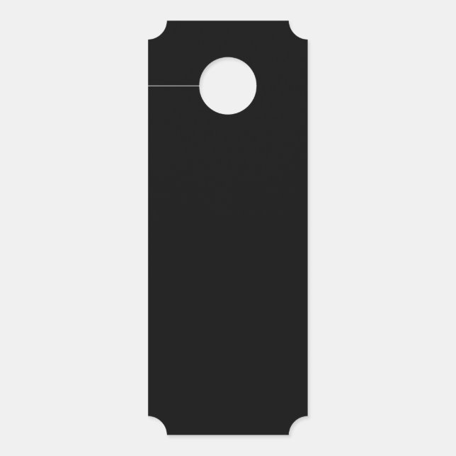 Colgador Para Puertas Rótulo de entrada colgante negro y sólido minimali (Anverso)