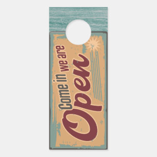 Colgador Para Puertas Rótulo retro abierto o cerrado