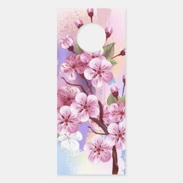 Colgador Para Puertas Sakura rosa sobre fondo de pintura