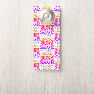 Colgador Para Puertas Salven niños, salven vidas