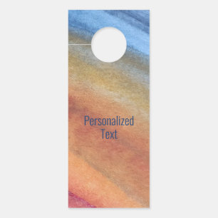 Colgador Para Puertas Sencillo Resumen Elegante Marrón Azul Color de agu