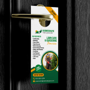 Colgador Para Puertas Servicio de Jardinería y Corte de Césped Verde y N