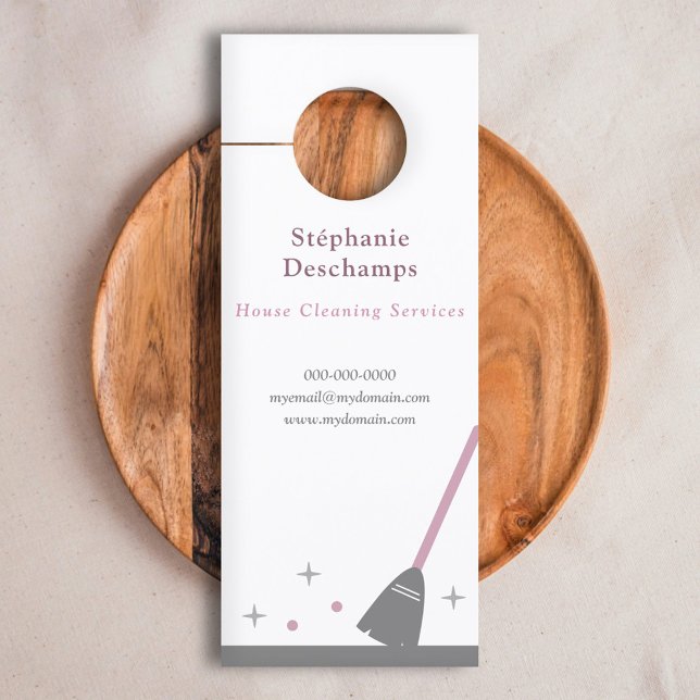 Colgador Para Puertas Servicio de limpieza de casas (House Cleaning Service Door Hanger)