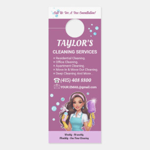 Colgador Para Puertas Servicio de limpieza de moradas Janitorial Lady Ho