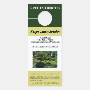 Colgador Para Puertas Servicio de paisajes fotográficos y jardín verde