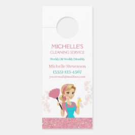 Colgador Para Puertas Servicio de tintorería de doncellas rosadas