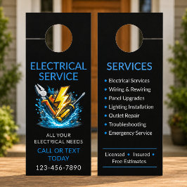 Colgador Para Puertas Servicio Profesional de Electricista Eléctrico Neg