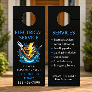 Colgador Para Puertas Servicio Profesional de Electricista Eléctrico Neg