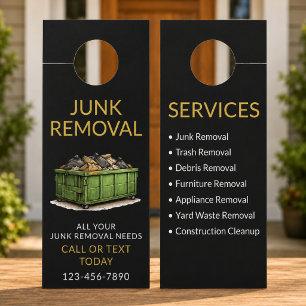 Colgador Para Puertas Servicio Profesional de Eliminación de Basura Negr
