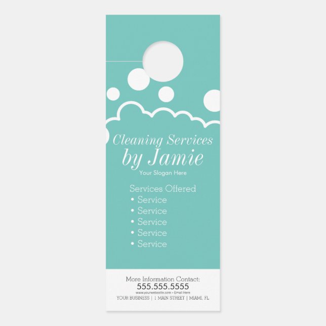 Colgador Para Puertas Servicios de limpieza de mallas comerciales (Anverso)