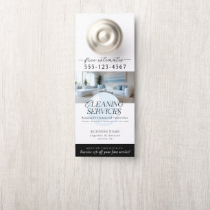 Colgador Para Puertas Servicios de limpieza modernos azul blanco elegant