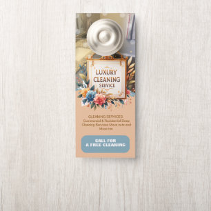 Colgador Para Puertas Servicios de Limpieza Profesional Floral