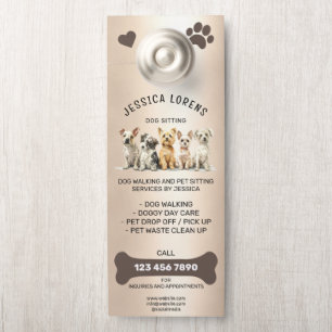 Colgador Para Puertas Servicios de paseo de perros lindos y cuidado de c