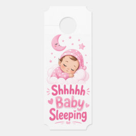 Colgador Para Puertas Shhh Bebé Durmiendo - Colgante de puerta de ticket