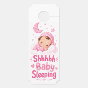 Colgador Para Puertas Shhh Bebé Durmiendo - Colgante de puerta de ticket
