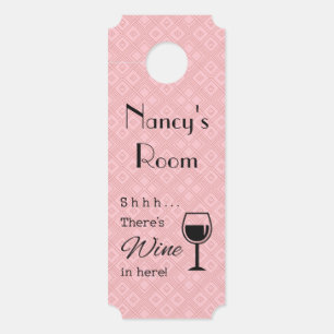 Colgador Para Puertas Shhh hay vino aquí personalizado