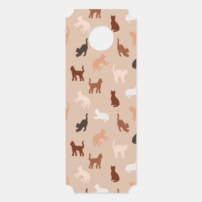 Colgador Para Puertas Silhouette de gato (Anverso)