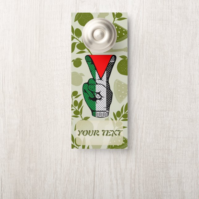 Colgador Para Puertas Símbolo de triángulo rojo de resistencia de mano d (En pomo)