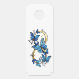 Colgador Para Puertas Símbolo infinito de mariposas Morpho azules