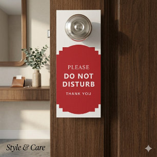 Colgador Para Puertas Simple Bienvenida y No Molestar Reversible