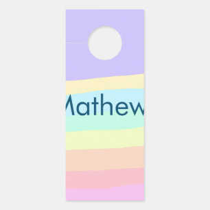 Colgador Para Puertas simple letra inicial monograma añada su nombre