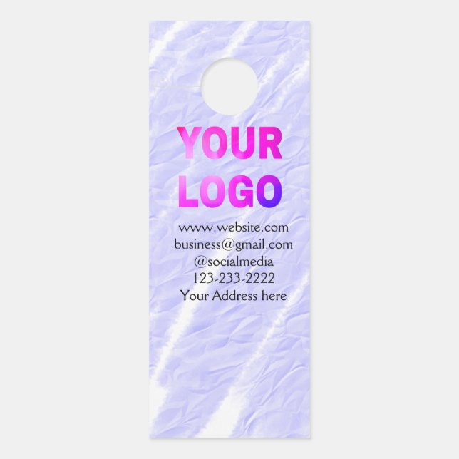 Colgador Para Puertas simple minimal add your logo/design here text  thr (Anverso)