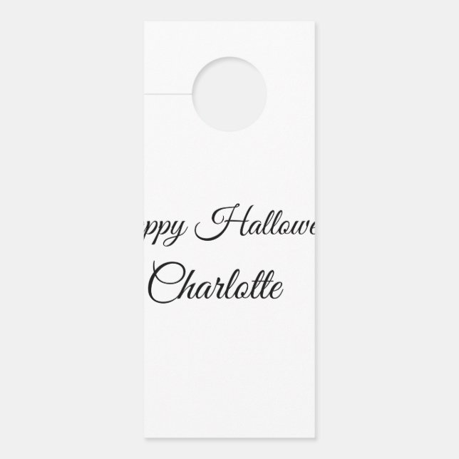 Colgador Para Puertas SIMPLE MINIMAL.CUTIE AGREGAR NOMBRE BEBÉ feliz Hal (Anverso)