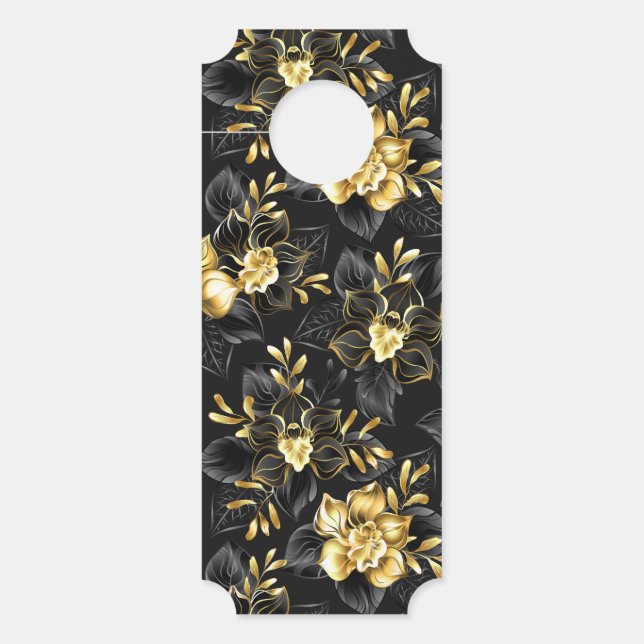 Colgador Para Puertas Sin inconvenientes con las orquídeas de joyas (Anverso)