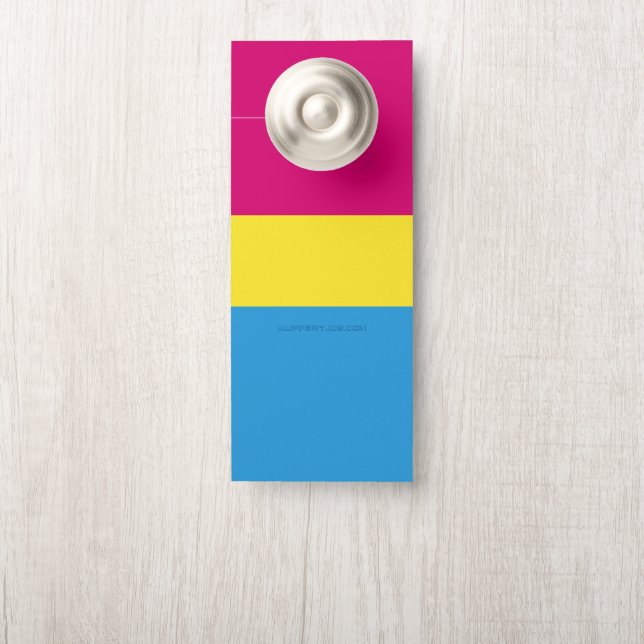 Colgador Para Puertas SlipperyJoe bandera pansexual del orgullo amarillo (En pomo)
