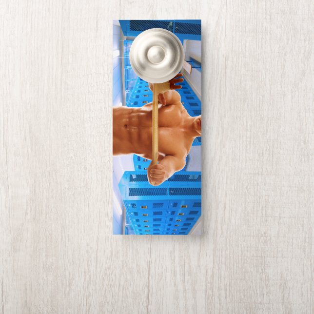 Colgador Para Puertas SlipperyJoe hombre muscular abs vestuario de baldo (En pomo)