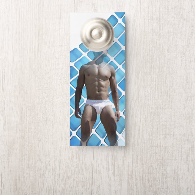 Colgador Para Puertas SlipperyJoe hombre muscular seis empates abs macho (En pomo)