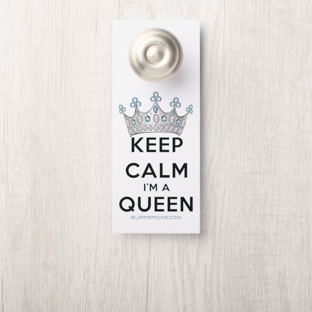 Colgador Para Puertas SlipperyJoe's Keep Calm Queen Royal Crown jewels a (En pomo)