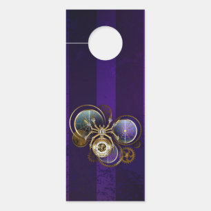 Colgador Para Puertas Spider Steampunk sobre fondo morado