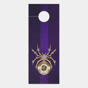 Colgador Para Puertas Spider Steampunk sobre fondo morado