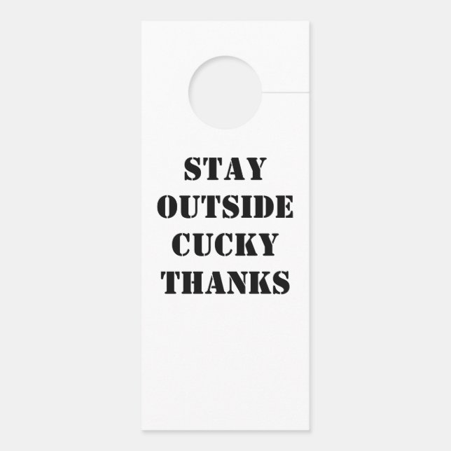 Colgador Para Puertas stay outside cucky (Reverso)