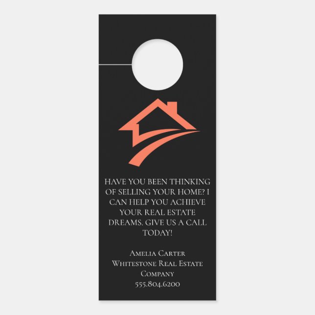 Colgador Para Puertas Stylish Unique Black Real Estate Agent (Anverso)