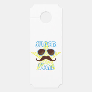 Colgador Para Puertas Super Star con gafas de sol y bigote