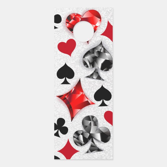 Colgador Para Puertas Tarjeta de juego de jugador de póquer se adapta a  (Anverso)