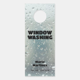 Colgador Para Puertas Tarjeta de presentación de limpieza de ventanas