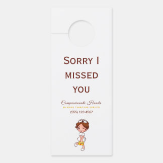 Colgador Para Puertas Tarjeta de presentación del servicio de enfermería