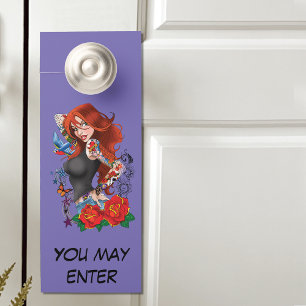 Colgador Para Puertas Tattoos de la mujer de Redhead
