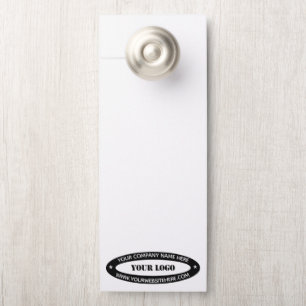 Colgador Para Puertas Texto de la información de la empresa Logo en colg