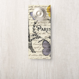 Colgador Para Puertas torre de eiffel de parís de mariposa frenético vin