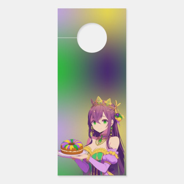 Colgador Para Puertas Torta del Rey Anime Mardi Gras (Anverso)
