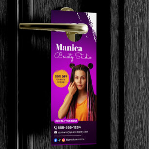 Colgador Para Puertas Trenzas de cabello africano Salón de Belleza Uñas